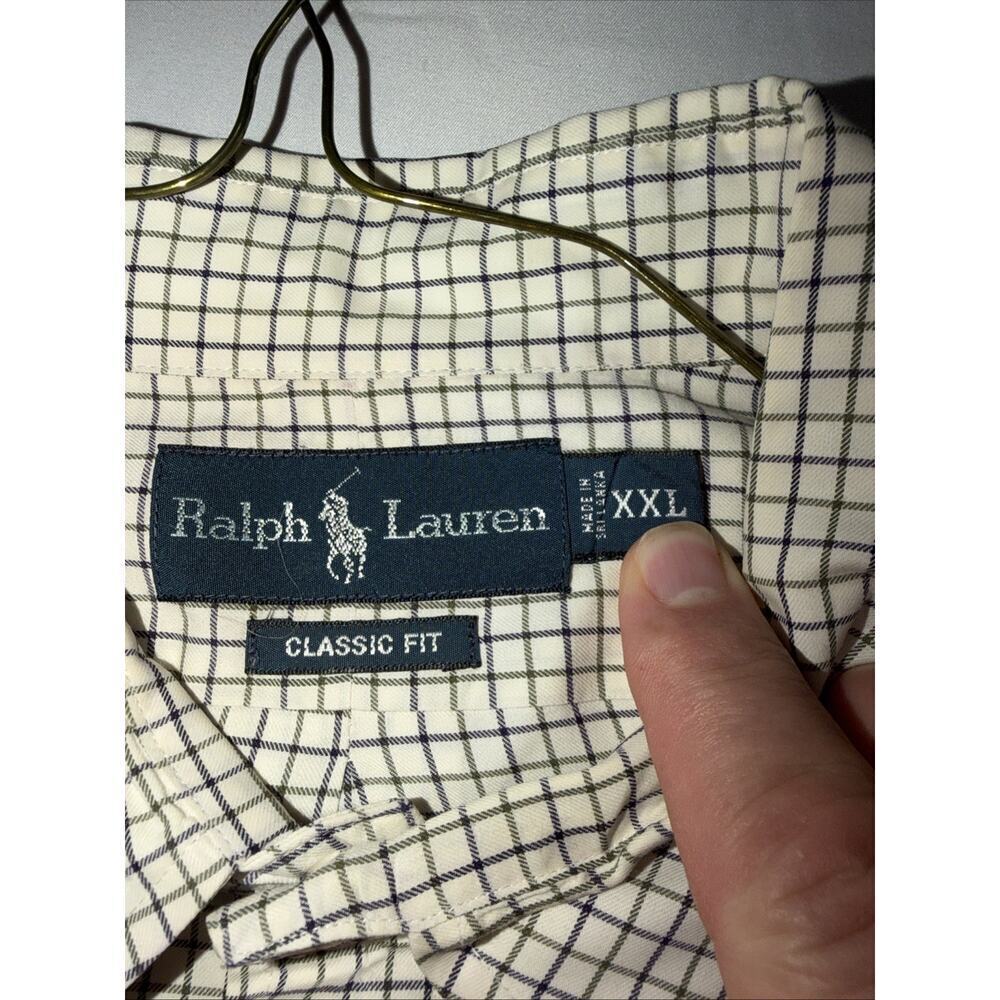 Polo Ralph Lauren Classic Fit Plaid/Check Mens Poplin Long Slv Button Down Shirt - Picture 3 of 7